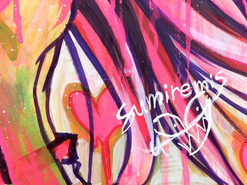 【ライブペイント作品】桃みどろ【B2サイズ原画】