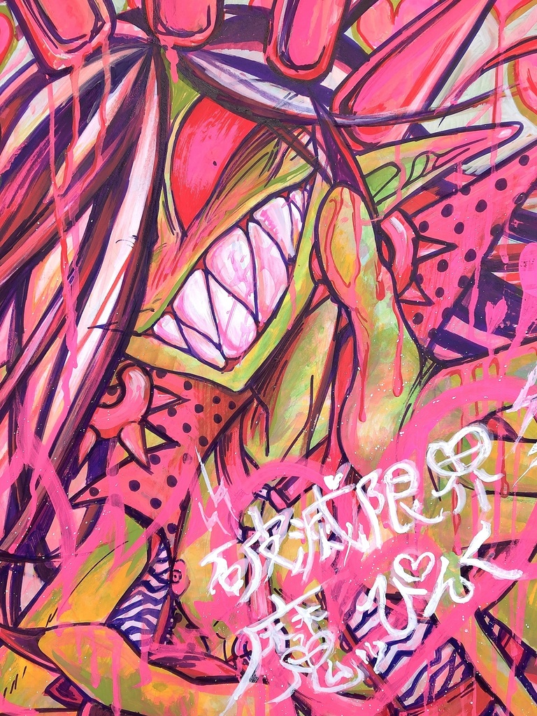 【ライブペイント作品】桃みどろ【B2サイズ原画】