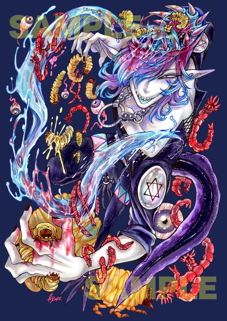 【毒イモリアダム】蟲喰(mushiku)【サイズS〜XL】