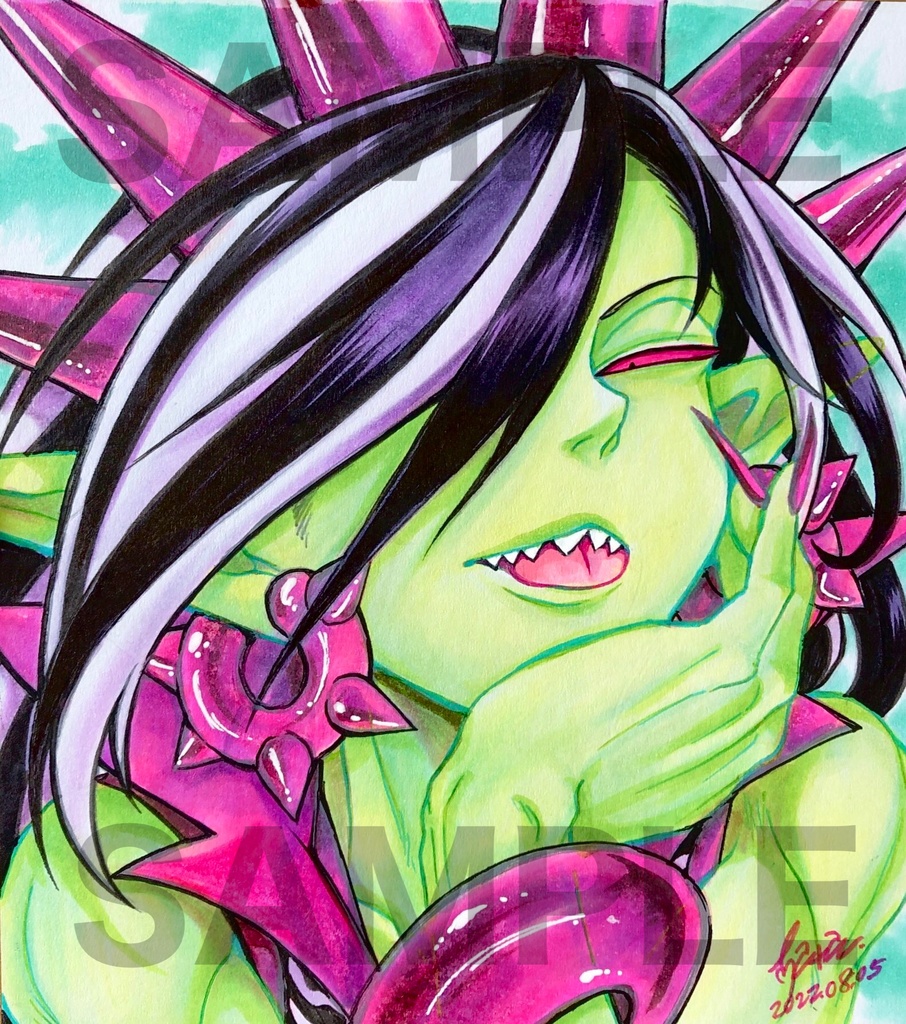 【ミニ色紙】退屈【ゲス悪魔キュパ】