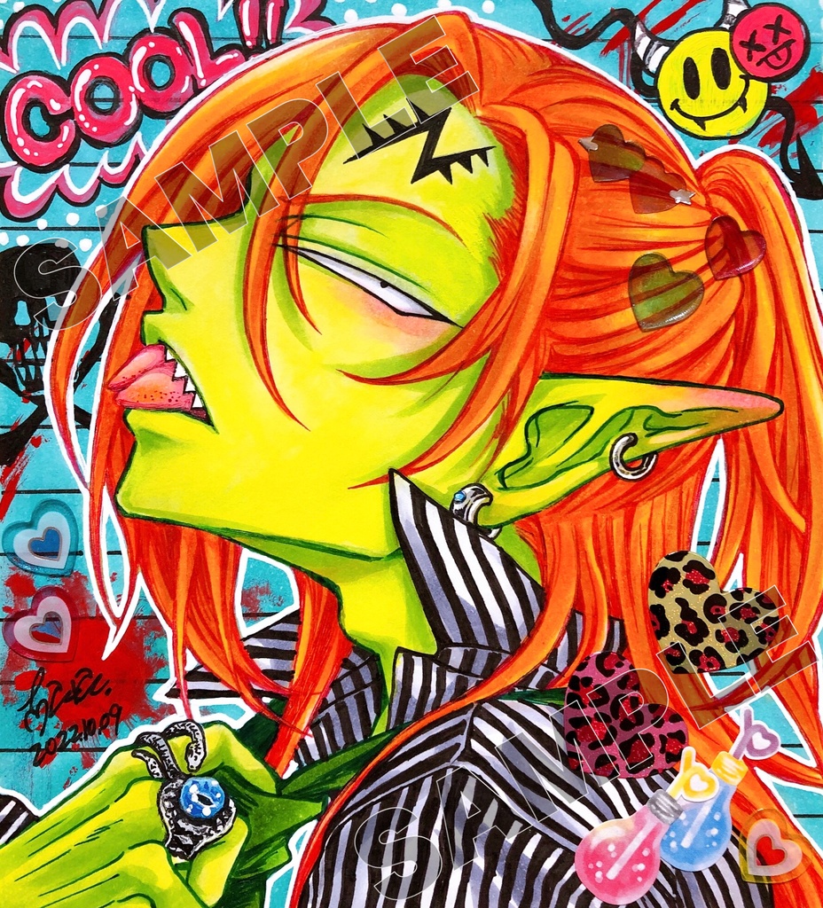 【ミニ色紙】イケてる♡ニードル【原画作品】