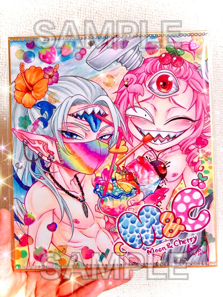 【色紙】常夏M&C【原画作品】