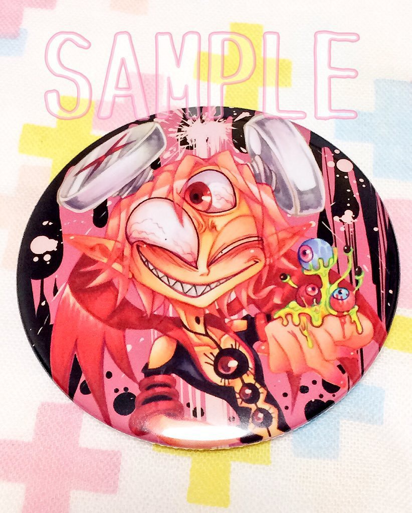 【ゲス悪魔】ゲス悪魔チェリー大缶バッジ