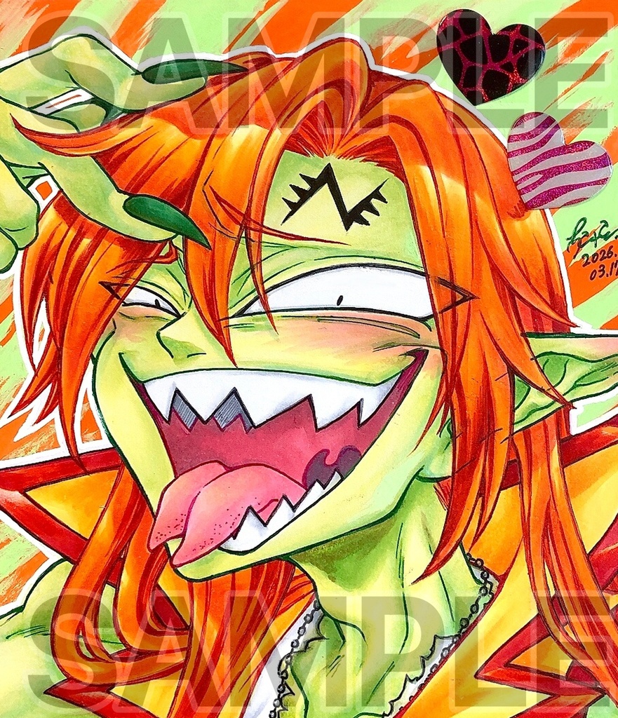 【2026年新作/ミニ色紙】ニードル【原画作品】