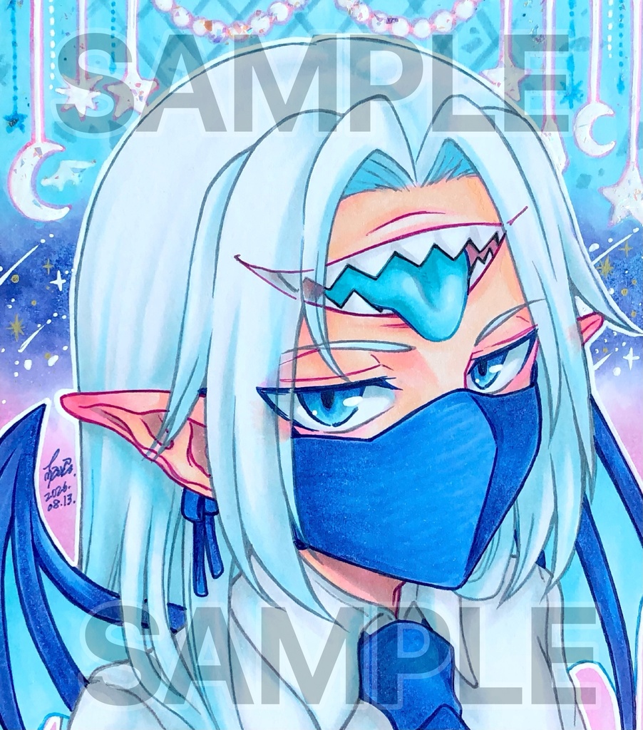 【2026年新作/ミニ色紙】ムーン【原画作品】