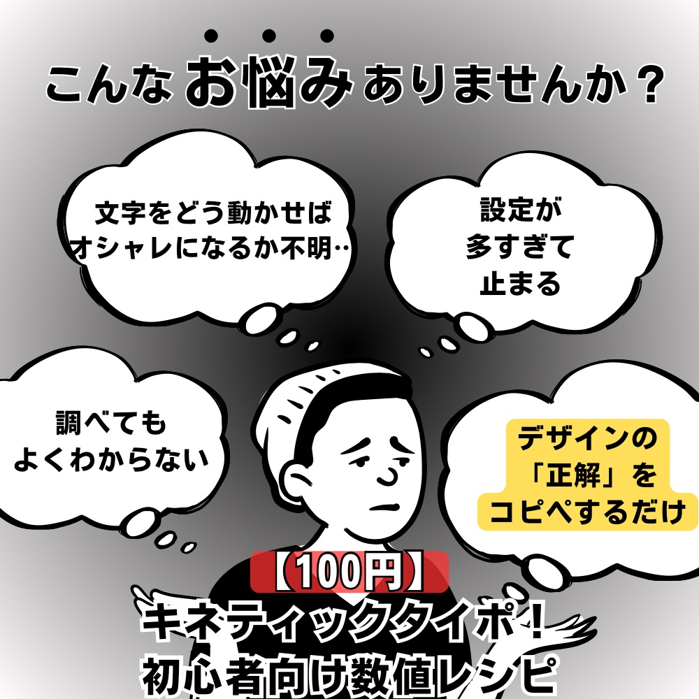 【100円】AEキネティックタイポ!初心者向け迫力満点レシピ