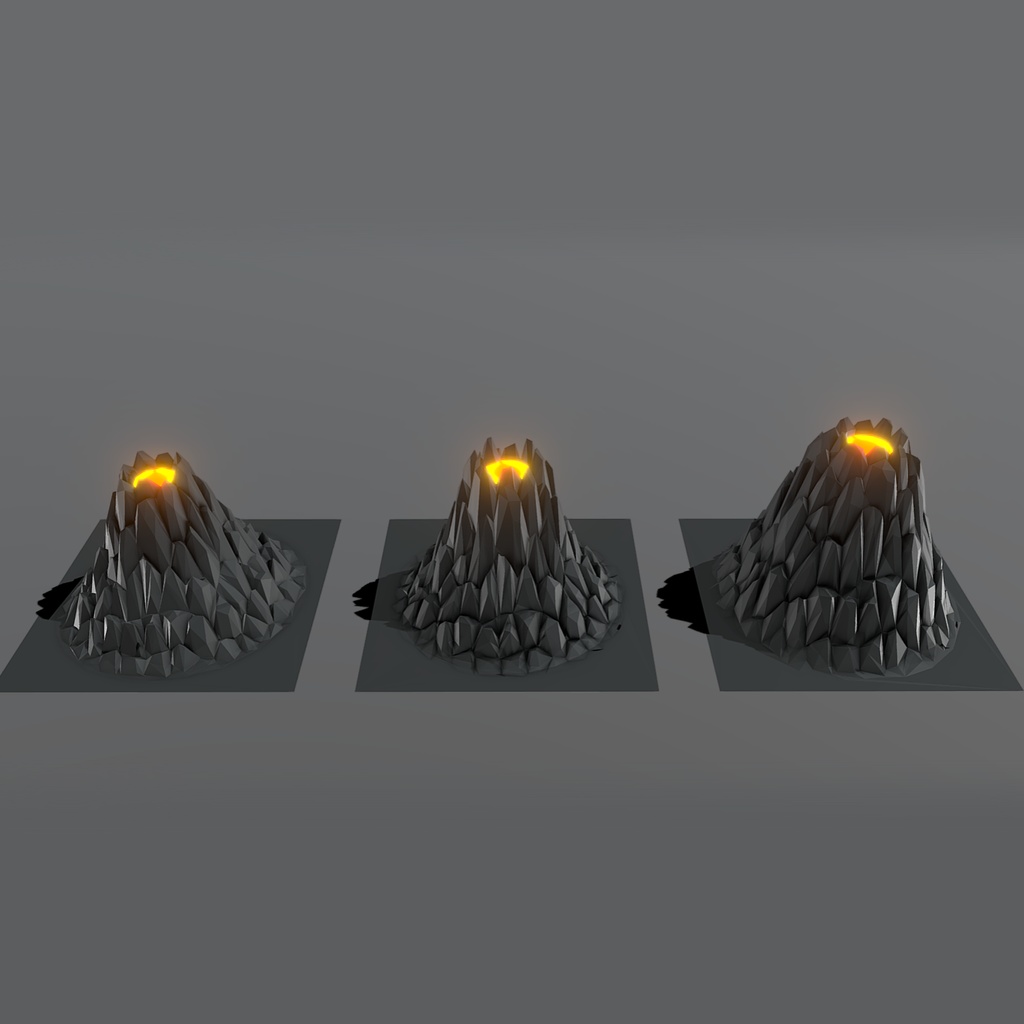 Volcanos Lowpoly