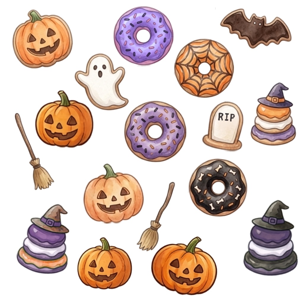 【お得なフルセット】カワウソ ハロウィンイラスト素材集 Vol.1&2(全80点以上・商用利用可・Canvaリンク付)