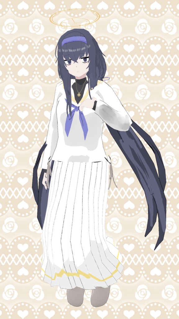 ZCU式 古関ウイ【VRChat想定アバター】【3Dモデル】【ブルーアーカイブ】