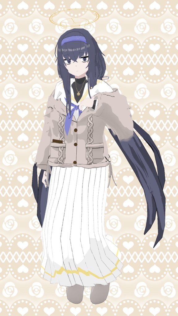 ZCU式 古関ウイ【VRChat想定アバター】【3Dモデル】【ブルーアーカイブ】