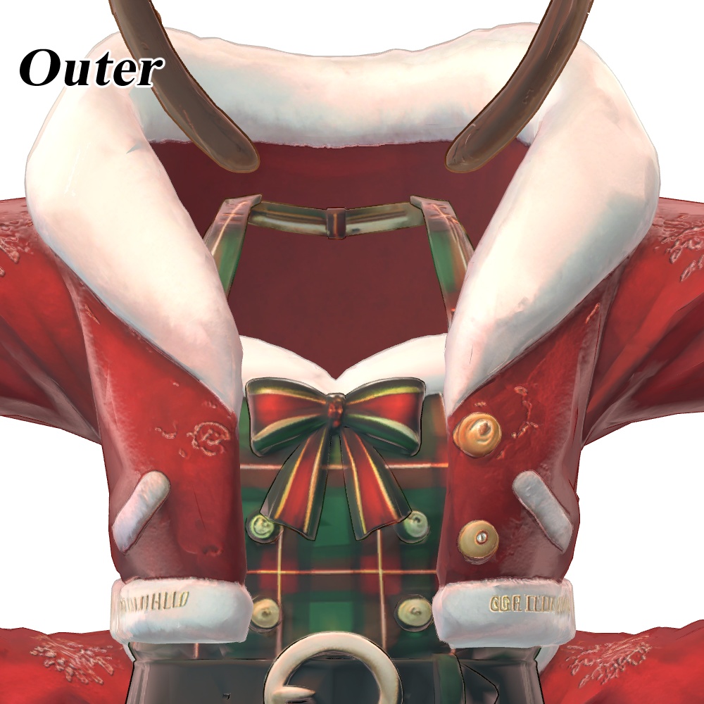 🎄クリスマス・キャロルルック✨9アバター対応✨エク/しなの/ルルネ/ミルティナ/ルミナ/マヌカ/イチゴ/エルシオン/ネメシス