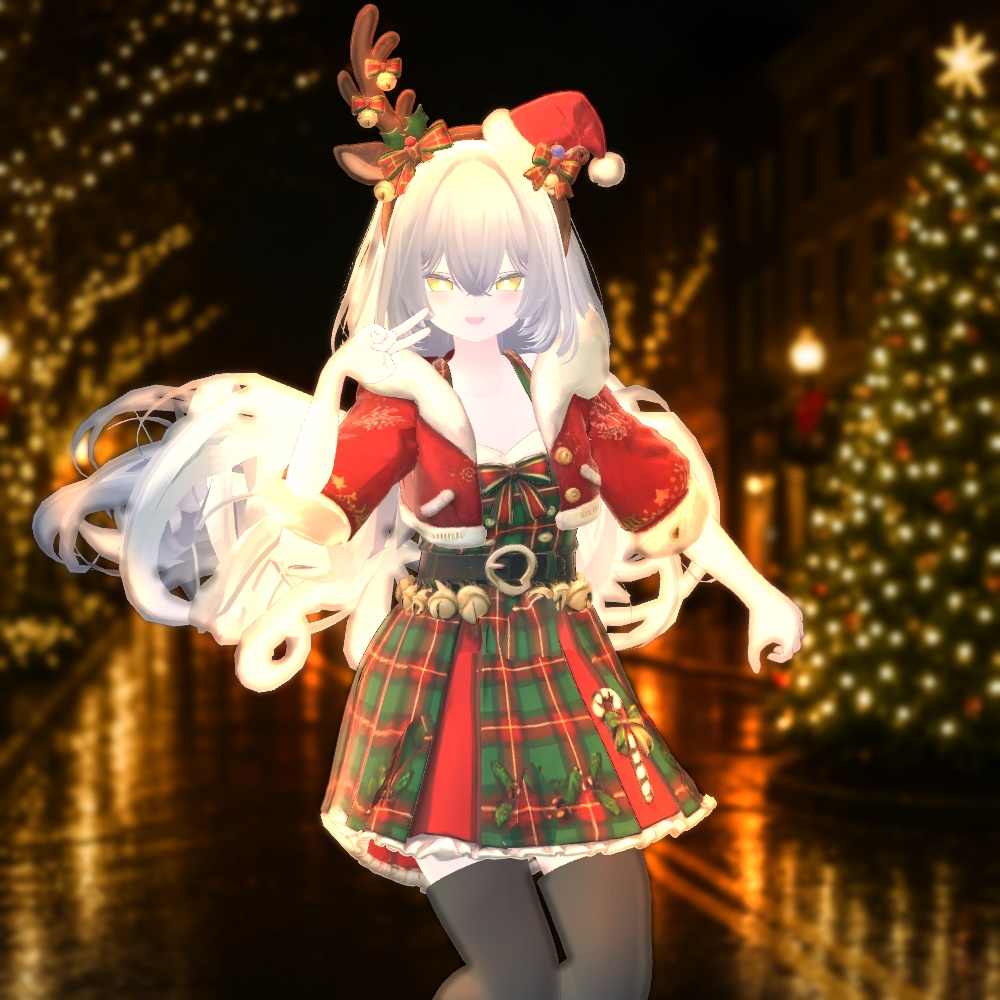 🎄クリスマス・キャロルルック✨9アバター対応✨エク/しなの/ルルネ/ミルティナ/ルミナ/マヌカ/イチゴ/エルシオン/ネメシス