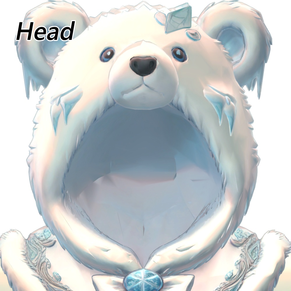 🐻❄️シロクマなりきりセット🐻❄️✨9アバター対応✨エク/しなの/ルルネ/ミルティナ/ルミナ/マヌカ/イチゴ/エルシオン/ネメシス