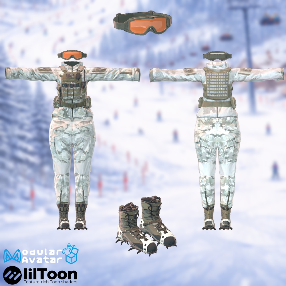 ⛷スノーサバイバルオペレーター🎿✨11アバター対応衣装・ギミック&アクセサリー✨ラムネ/エク/しなの/ルルネ/ミルティナ/マヌカ/イチゴ/ミルフィ/Sioしお/真冬/デルタフレア