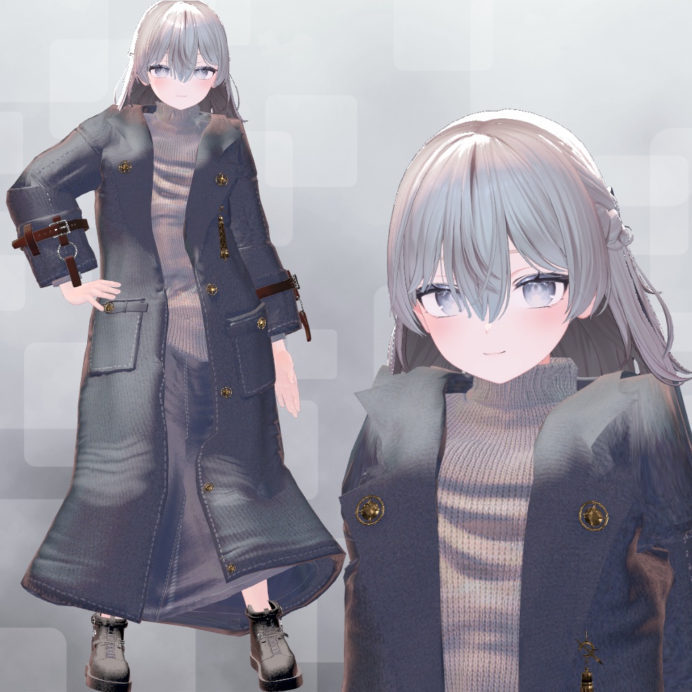 ❄Winter_Navy_Coat✨14アバター対応衣装✨Sioしお/しなの/真冬/イチゴ/エク/ミルフィ/エルシオン/デルタフレア/ネメシス/マヌカ/ミルティナ/ラムネ/ルミナ/ルルネ
