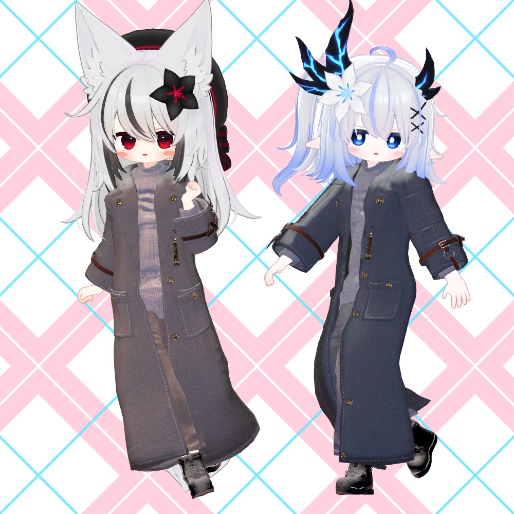 ❄Winter_Navy_Coat✨14アバター対応衣装✨Sioしお/しなの/真冬/イチゴ/エク/ミルフィ/エルシオン/デルタフレア/ネメシス/マヌカ/ミルティナ/ラムネ/ルミナ/ルルネ