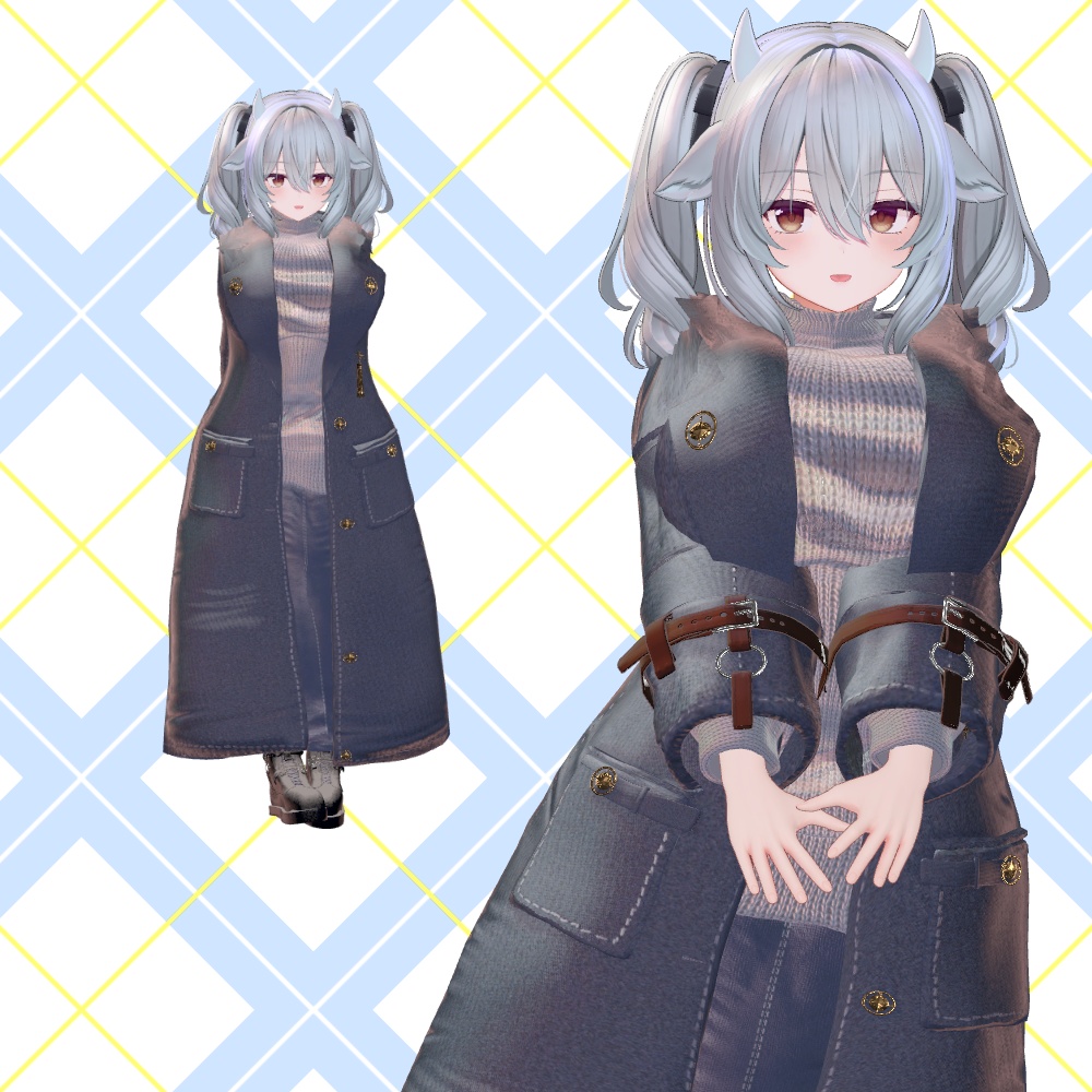 ❄Winter_Navy_Coat✨14アバター対応衣装✨Sioしお/しなの/真冬/イチゴ/エク/ミルフィ/エルシオン/デルタフレア/ネメシス/マヌカ/ミルティナ/ラムネ/ルミナ/ルルネ