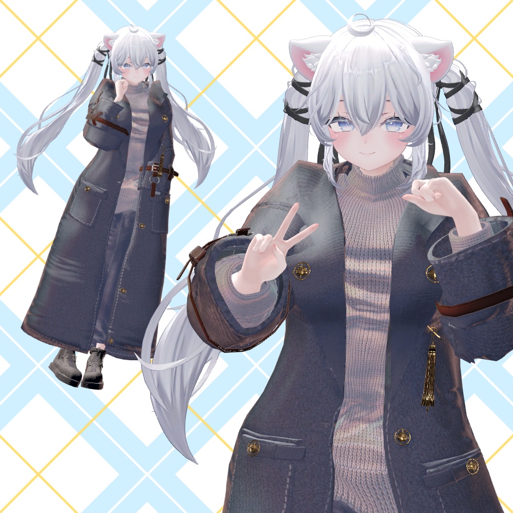 ❄Winter_Navy_Coat✨14アバター対応衣装✨Sioしお/しなの/真冬/イチゴ/エク/ミルフィ/エルシオン/デルタフレア/ネメシス/マヌカ/ミルティナ/ラムネ/ルミナ/ルルネ