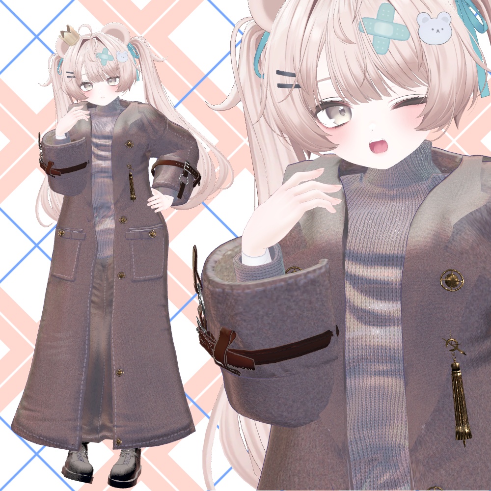 ❄Winter_Navy_Coat✨14アバター対応衣装✨Sioしお/しなの/真冬/イチゴ/エク/ミルフィ/エルシオン/デルタフレア/ネメシス/マヌカ/ミルティナ/ラムネ/ルミナ/ルルネ