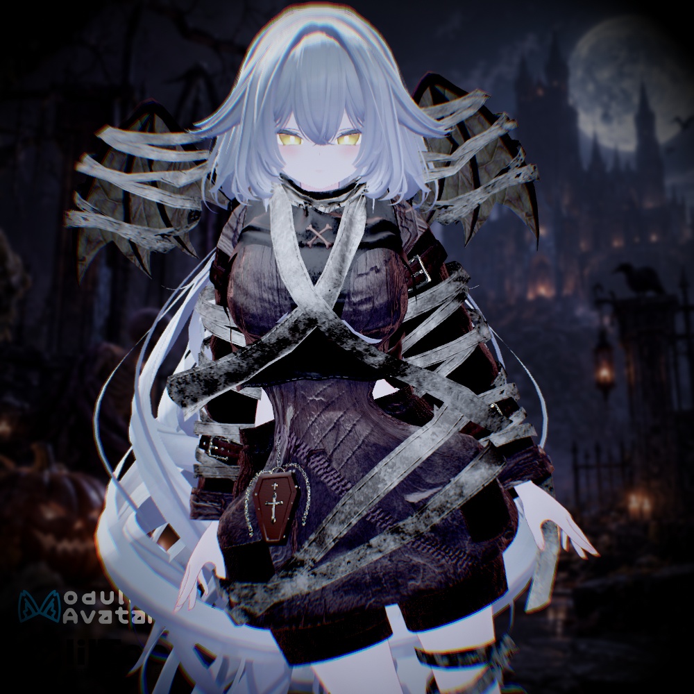 🦇 Undead Bandage🩸14アバター対応衣装_Sioしお/しなの/真冬/イチゴ/エク/ミルフィ/エルシオン/デルタフレア/ネメシス/マヌカ/ミルティナ/ラムネ/ルミナ/ルルネ