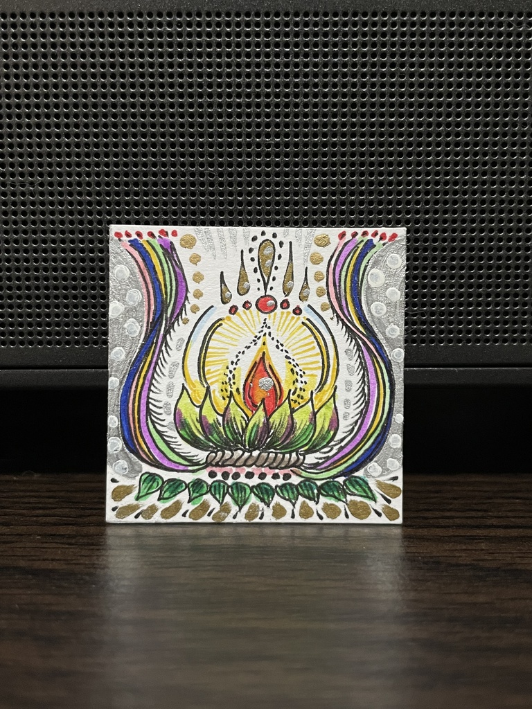 【護符絵02 (複製版)】蓮華座 3,000円➕玉串料