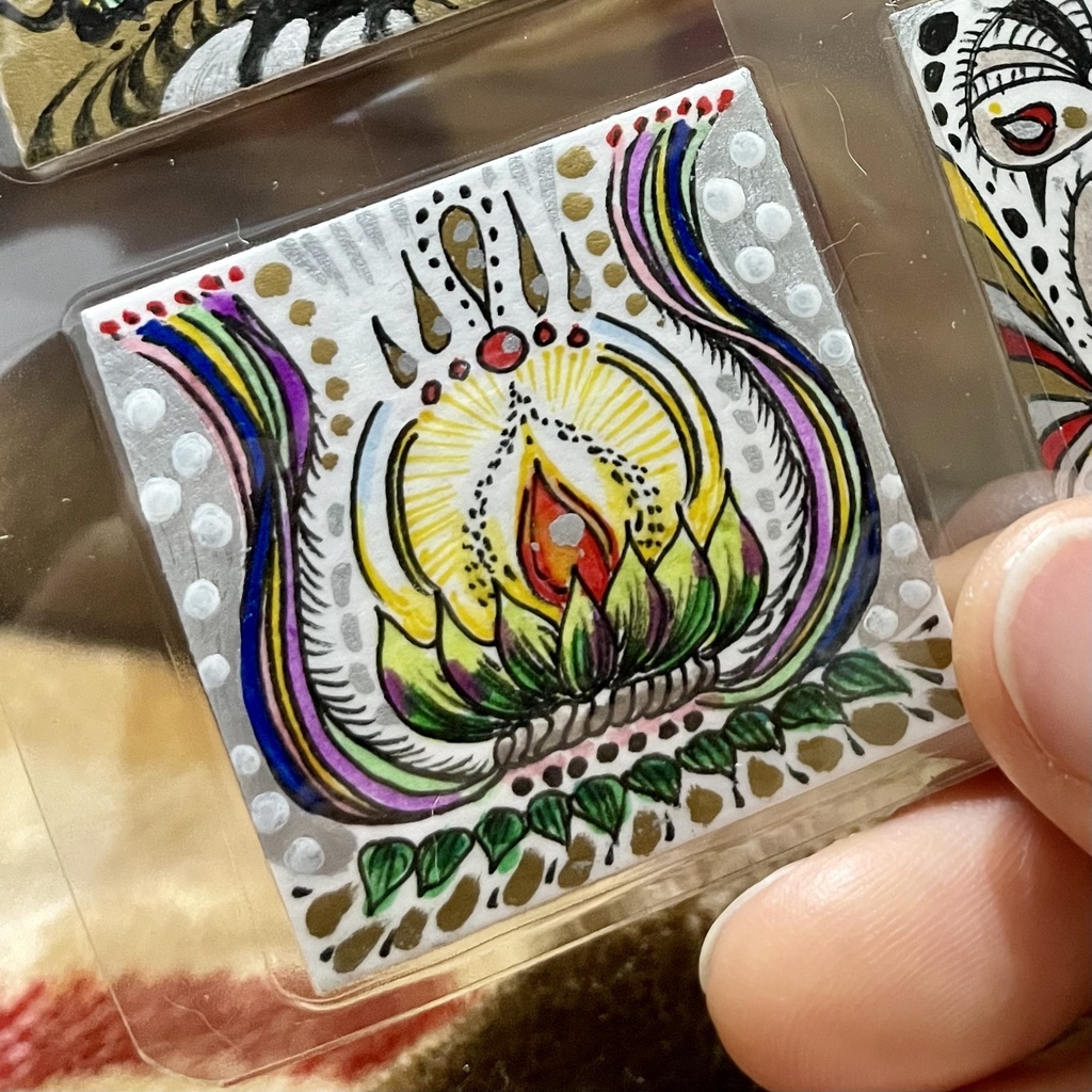 【護符絵02 ★原画一点物★】蓮華座