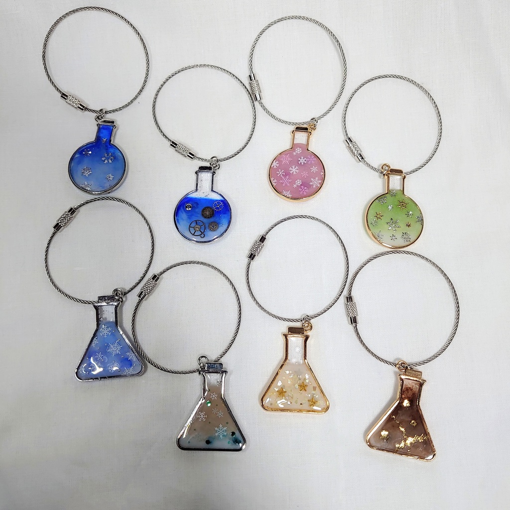 フラスコ型キーホルダー