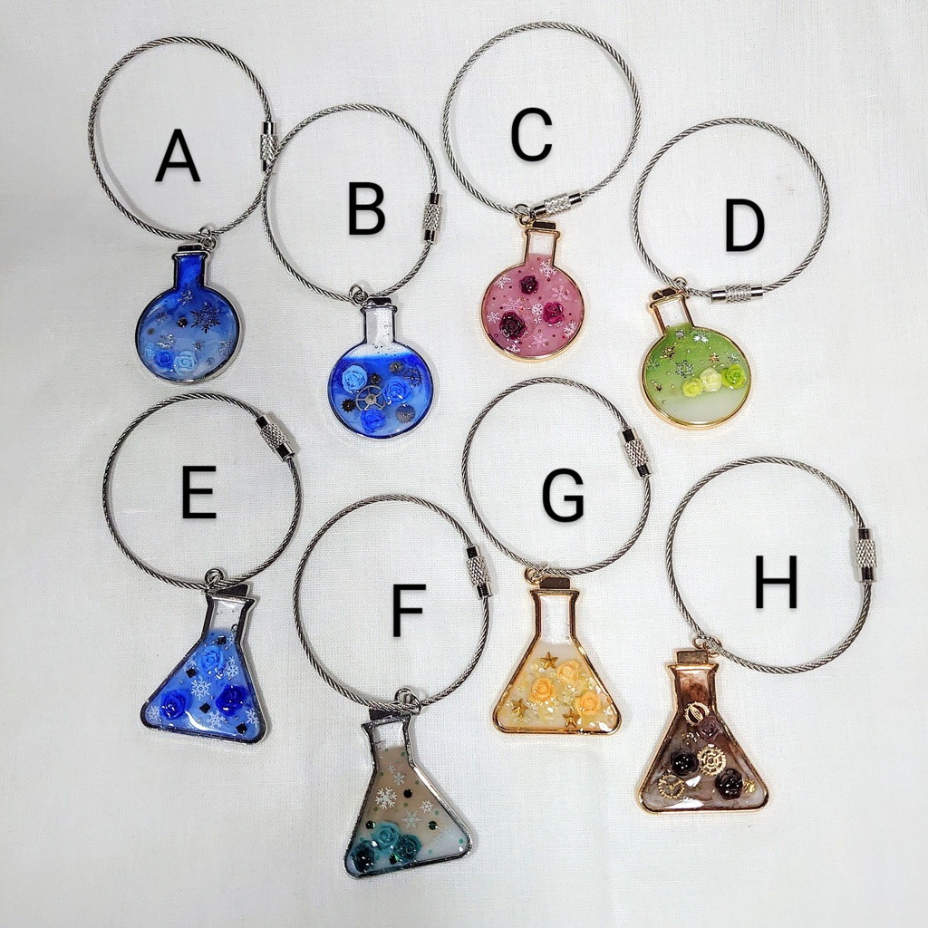 フラスコ型キーホルダー