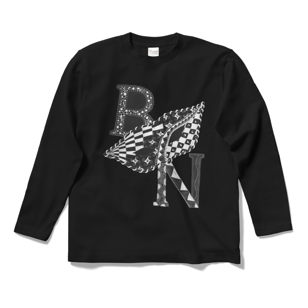BlancNoirロングスリーブTシャツ 黒