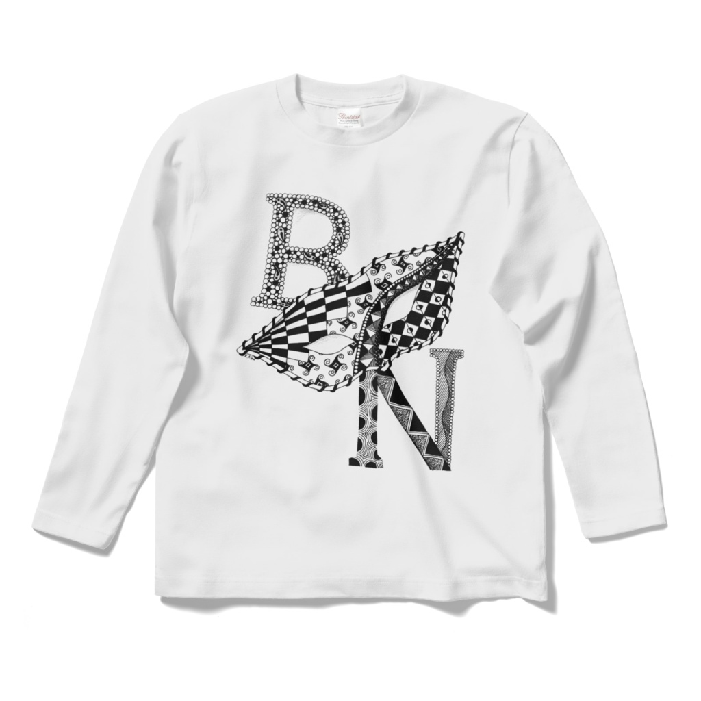 BlancNoirロングスリーブTシャツ 白