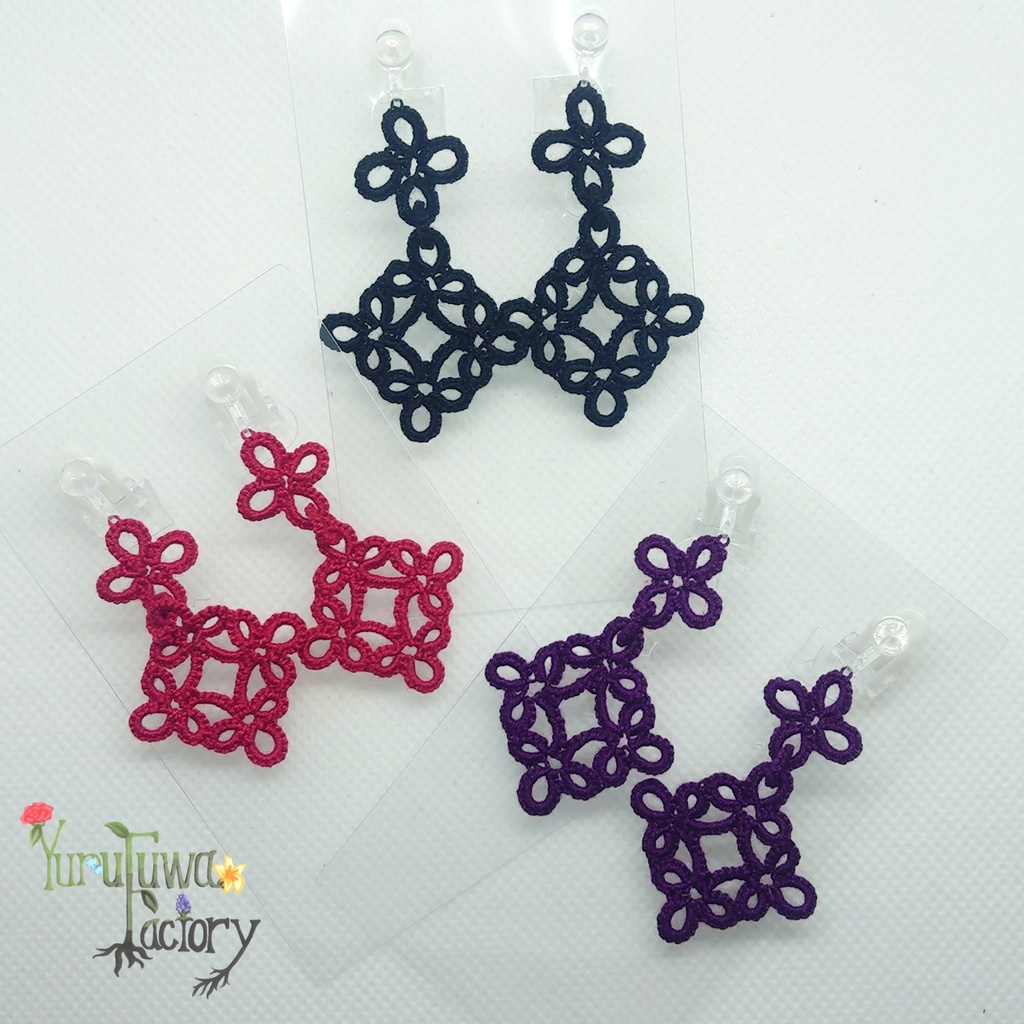 タティングレースイヤリング