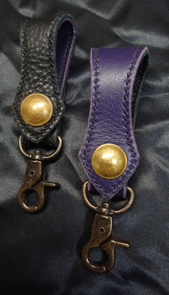 オールドコインコンチョレザーキーホルダー B