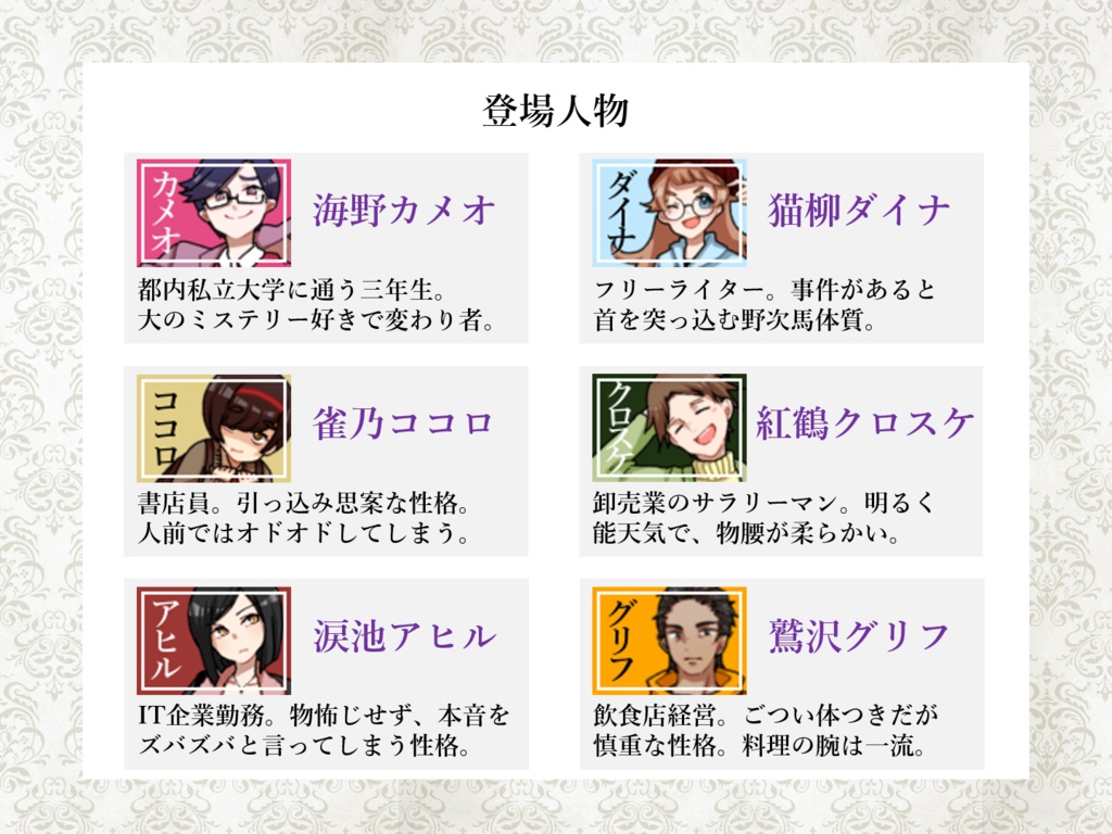 【本編無料】『誰がアリスを殺したのか?』6人用マーダーミステリー