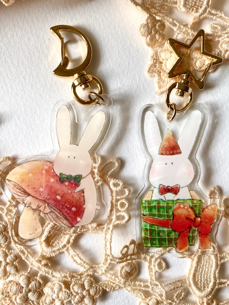 うさぎのイトウさんアクリルキーホルダー《せっと》