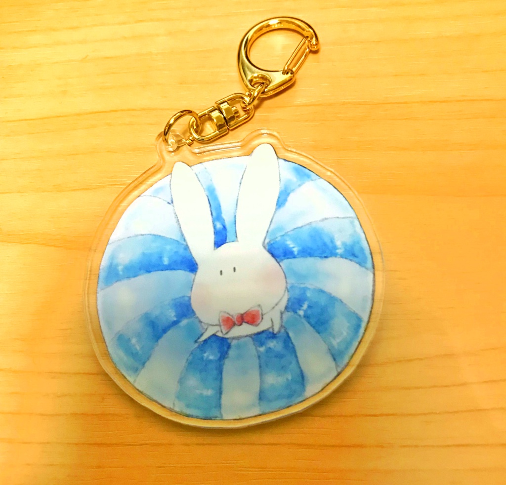 うさぎのイトウさんアクリルキーホルダー《なつ》