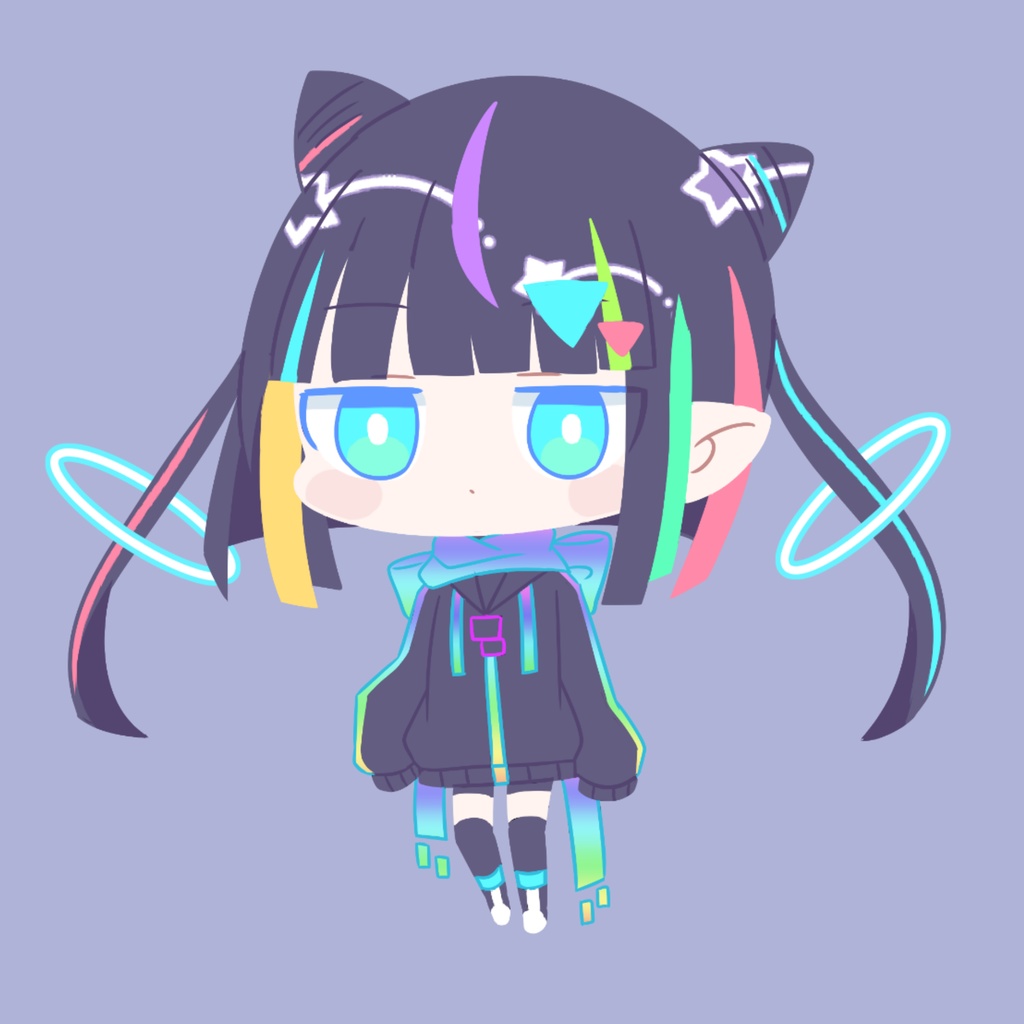 【コース擬】電　オーロラアクリルキーホルダー