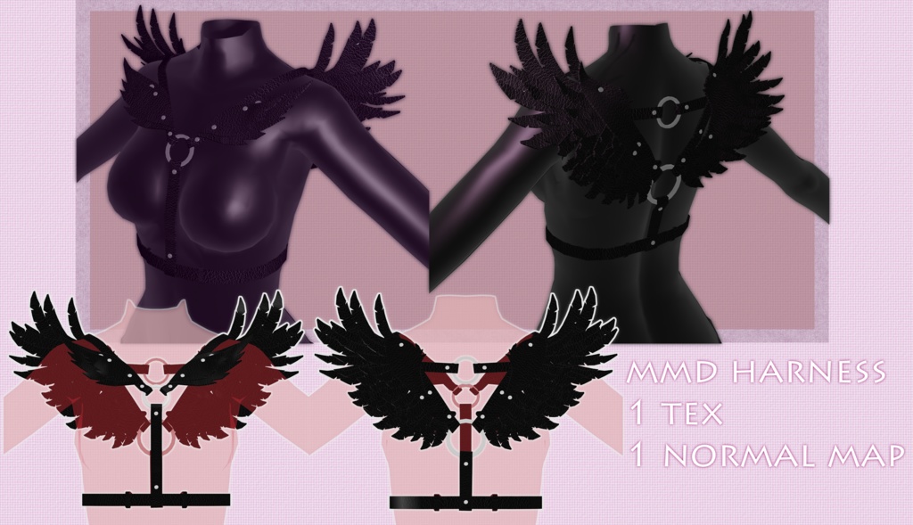 [VRChat + MMD] Harness angel wings