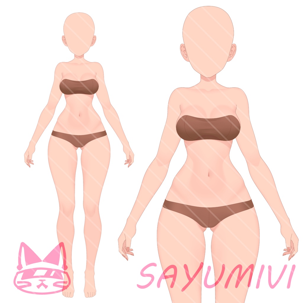 Body base for VTUBERS | Live2D (PSD)