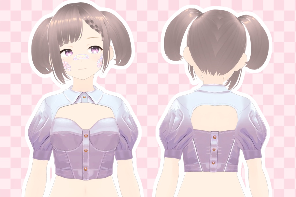Vroid blouse texture ブラウステクスチャパック 10+ Colors | High-Detail Textures|VRchat|asset for vtubers