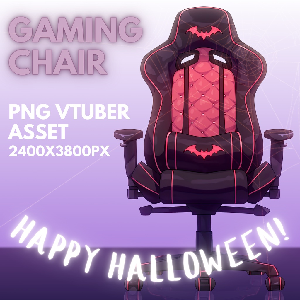VTuber Halloween Gaming Chair Live2D Asset | ハロウィン ゲーミングチェア 配信素材
