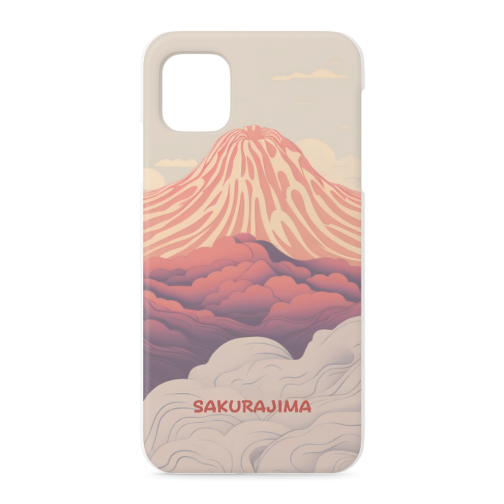 🌋 桜島レッドラヴァクラウド！鹿児島プライドiPhoneケース 🌋