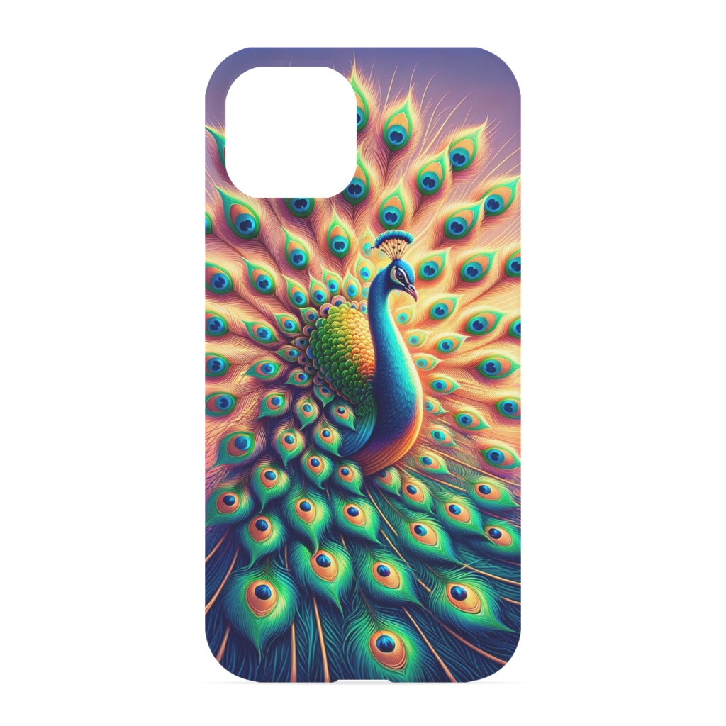 🦚 ピーコックマジェスティック！リアルクジャクアートiPhoneケース 🦚