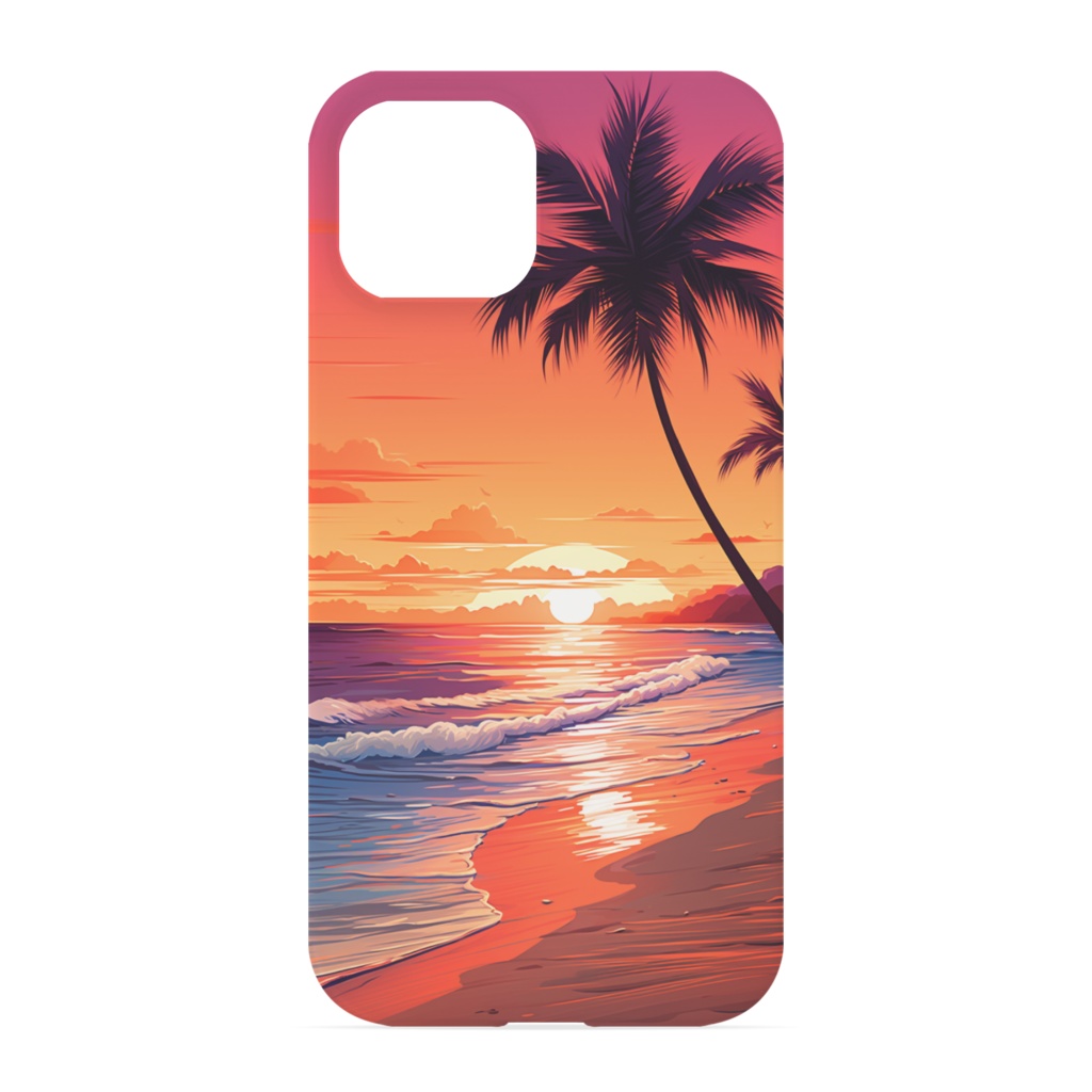 🌅「トロピカルサンセット・QuirkClosetオリジナルiPhoneケース」