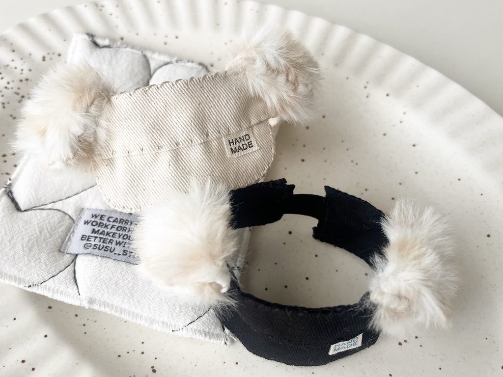 【にじぱぺサイズ】ふんわりワンコのサンバイザー