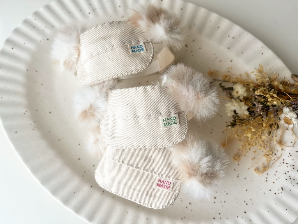 【にじぱぺサイズ】ふんわりワンコのサンバイザー