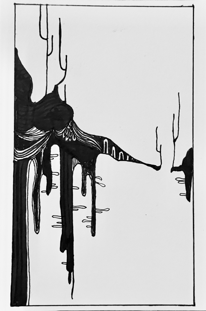 「匿う」原画ドローイング