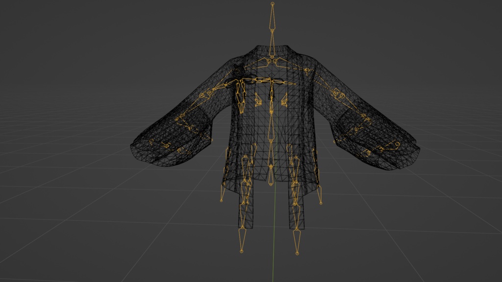 Anime Clothing Asset: Hanfu Jacket with Sleeves & Bunny Accessory (FBX)