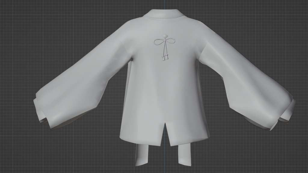 Anime Clothing Asset: Hanfu Jacket with Sleeves & Bunny Accessory (FBX)