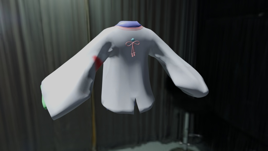 Anime Clothing Asset: Hanfu Jacket with Sleeves & Bunny Accessory (FBX)