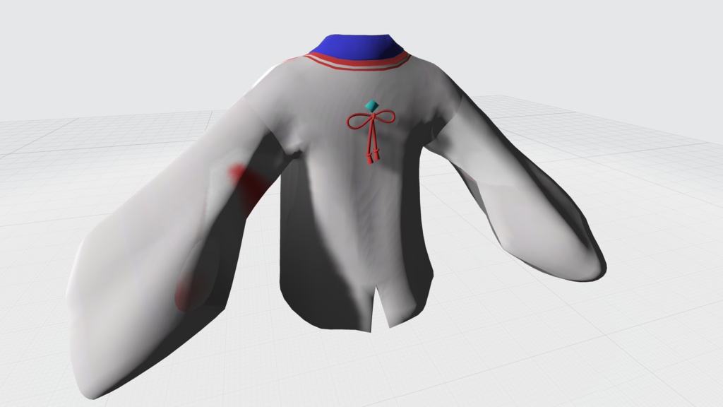 Anime Clothing Asset: Hanfu Jacket with Sleeves & Bunny Accessory (FBX)